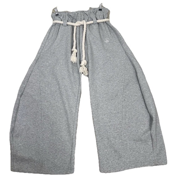 Aelfric Eden Super Baggy Barrel Sweatpants Wide Leg Gray Pants Women's L Hiphop - Picture 10 of 13